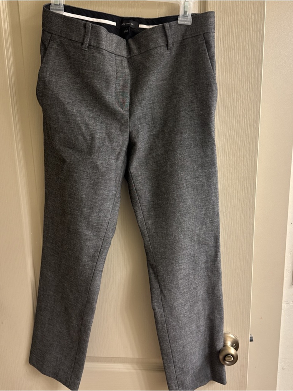 Ann Taylor Gray Dress Pants cropped